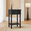 Table de chevet 26,7 po à 1 tiroir vintage, table de chevet avec tablette de rangement ouverte, assemblage minimal requis-2025612235