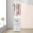 2-Tier Rolling Laundry Hamper with Hanging Rod, Space-Saving Clothes Organizer Cart with Wheels