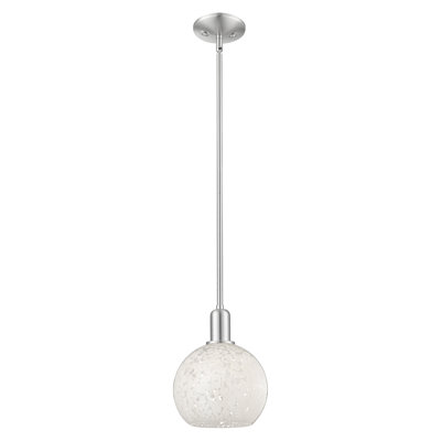 Arcadia - White Mouchette - 1 Light 8" Stem Hung Mini Pendant