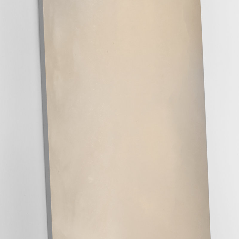 Kelly Wearstler Formosa 26" Linear Sconce, Alabaster/Polished Nickel, 1600 W, 25.75" H x 4.75" W x 3.25" D