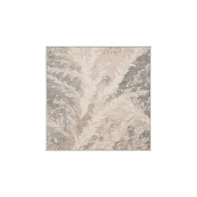 Machine Washable Beige Area Rug GSIX03611, Square 3'