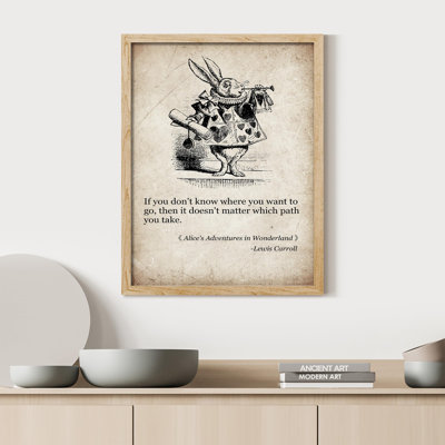 «Alice In Wonderland Cheshire Cat Beauty Quote» sur papier