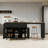 85.5" Kitchen Island with Extendable Dining Table-1271669619