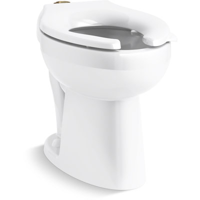 Highcliff Ultra Floor-Mounted Top Spud Flushometer Bowl with Bedpan Lugs