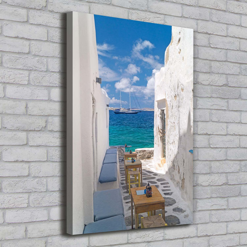 Greek Streets - Wrapped Canvas Print
