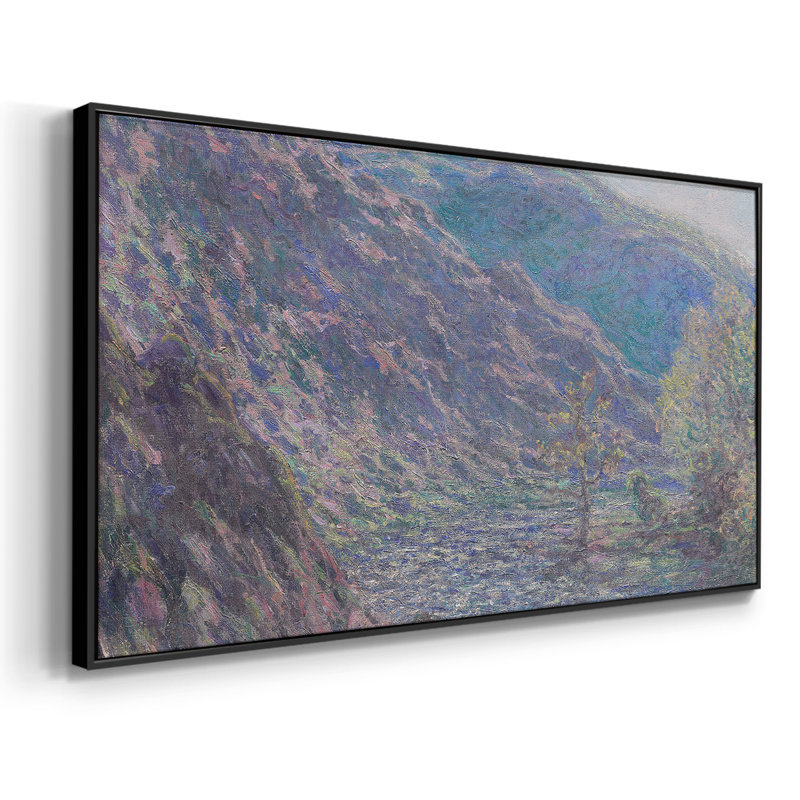 Série paysage - CCLxxxix - Toile tendue avec châssis encadré - Prêt à être accroché, H 21 po x l 41 po, Noir