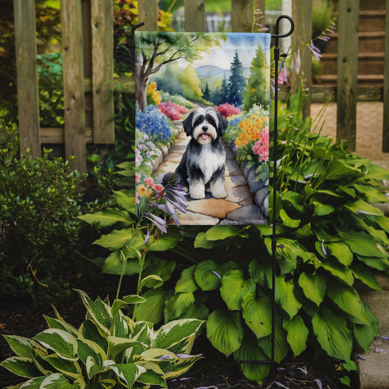 Drapeau de jardin en polyester à double face H 15,5 po x l 11,25 po Reyhan