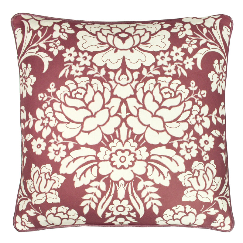 Floral Square Cushion, Mulberry