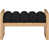 Black Boucle Fabric / Natural Finish