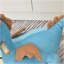 Chaise berçante en peluche avec cheval à bascule et dinosaure avec sons réalistes pendant 18 à 36 mois, bleu
