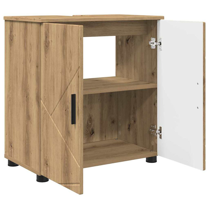 Bathroom Furniture Suite, Medium Wood