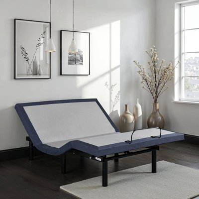 Adjustable Twin Xl Bed Base Offering Head & Foot Position Changes, Three Vibration Modes, Tv/zero Gravity/lounge Preset Positions, 2 Charging Ports, Under Led Lighting, One Touch Return, Centre