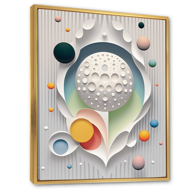 Sceance Beyond the Knowing I - reproduction sur toile, Cadre flottant doré, H 40 po x l 30 po x P 1,5 po