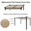 Toile de protection supérieure kaki pour pergola 13 x 10 pi - tissu de remplacement extérieur protégé, imperméable et facile à installer