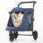 Folding 3 Wheel Pet Stroller, Foldable Dog Jogger Stroller with Adjustable Handlebar and Mesh Window-93284060