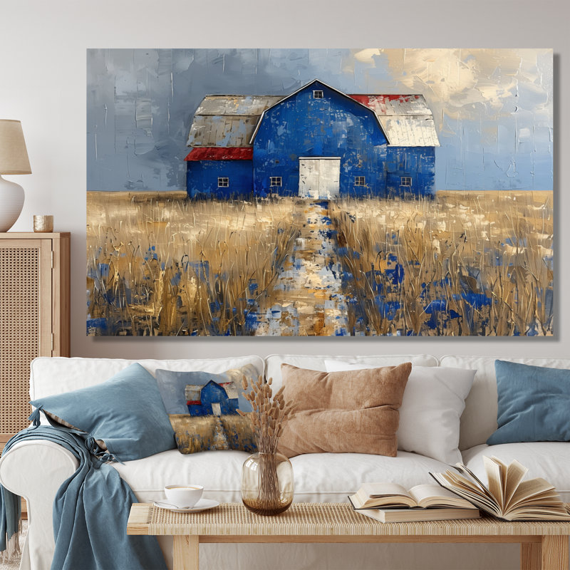 Lovell - Barn Wall Art Living Room, Toile tendue, 30" H x 40" W