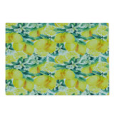 Ambesonne Garden Cutting Board Large Size Lemon Citrus Branches Forest Green Yellow