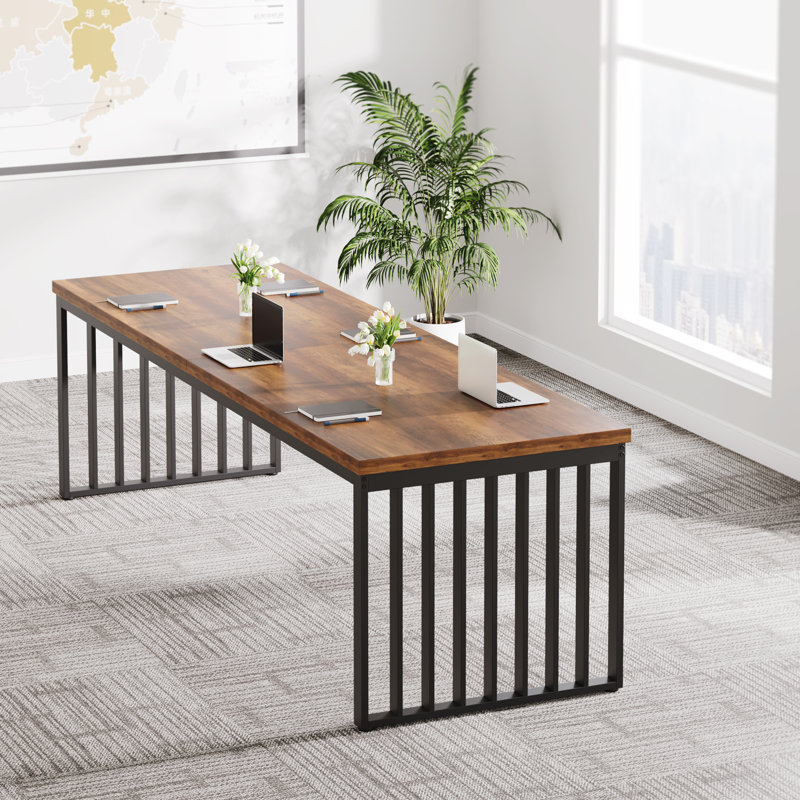 78.74 Inch Extra Long Conference Table (Chairs not included), Brown