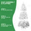 Arbre de Noël artificiel blanc de 5 pi avec structure à charnières, fil à mémoire, 498 pointes pour la décoration intérieure de fêtes en hiver-1508478342