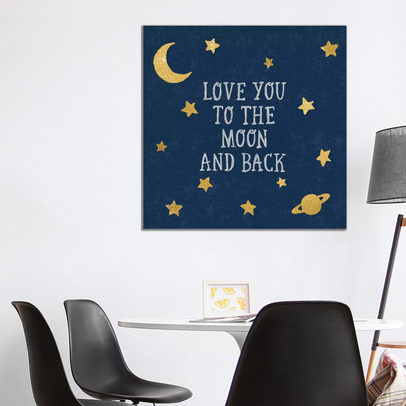 Love You To The Moon And Back by Moira Hershey - Wrapped Canvas Gallery-Wrapped Canvas Giclée