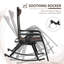 Chaises berçantes d'extérieur, chaise berçante inclinable et pliable inclinable avec coussin, porte-gobelet et téléphone, conception combinée avec pieds pliants, brun-2084571089