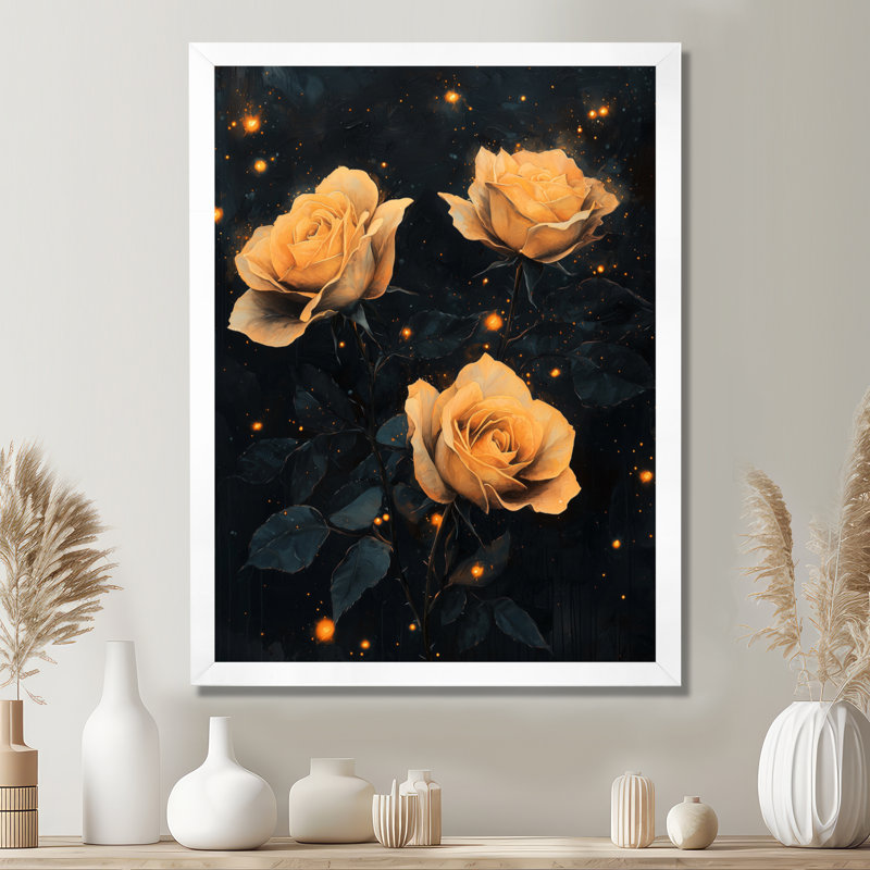 Bowdoin - impressions murales florales, H 32 po x l 16 po, Reproduction encadrée d'une seule photo, Blanc