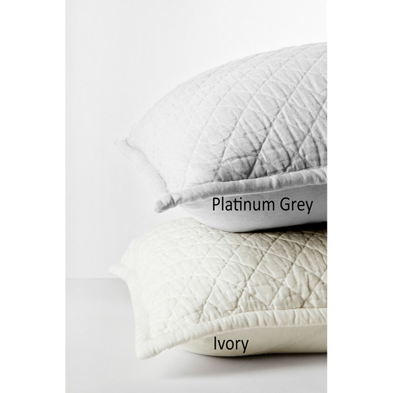 Derek Linen Blend Sham - King, King, Ivory
