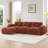L-shaped Soft Velvet Fabric,Boneless Sofa,Tufted Design,Ergonomic Design Bottom,32D High Density Sponge,No Assembly Required Bottom,Anti-Slip Design,Movable Ottoman For Living Room-532948930-532948931