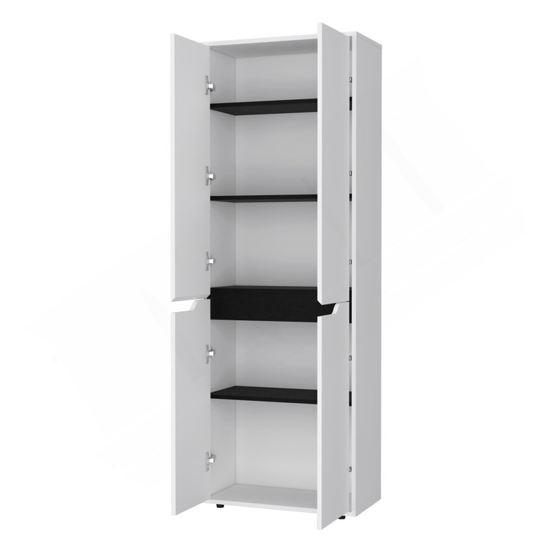White 5-Shelf Kitchen Pantry