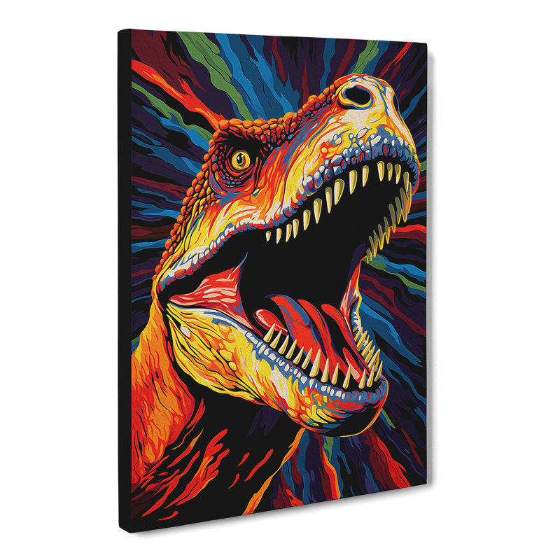 Tyrannosaurus Rex Op - Wrapped Canvas Print, 60cm H x 40cm W x 3cm D