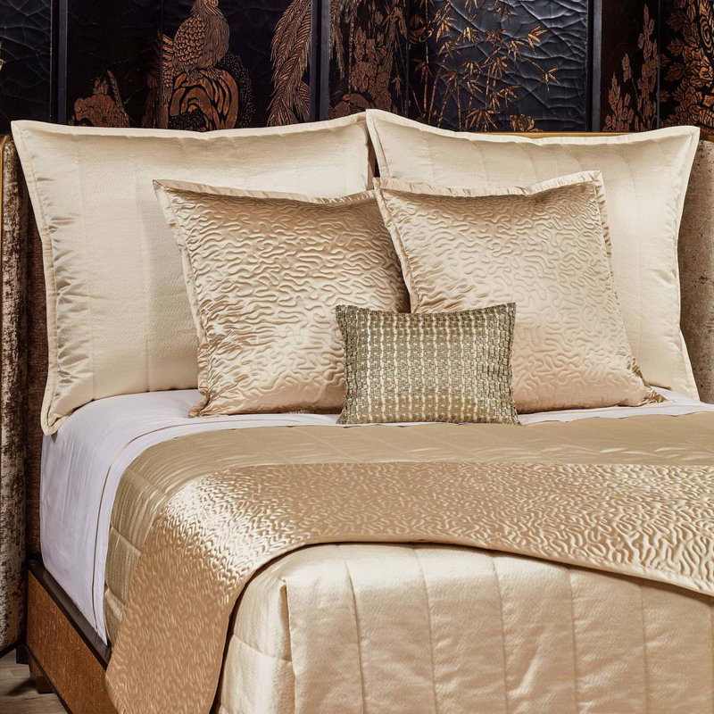 Hammered Coverlet, Champagne, King Coverlet
