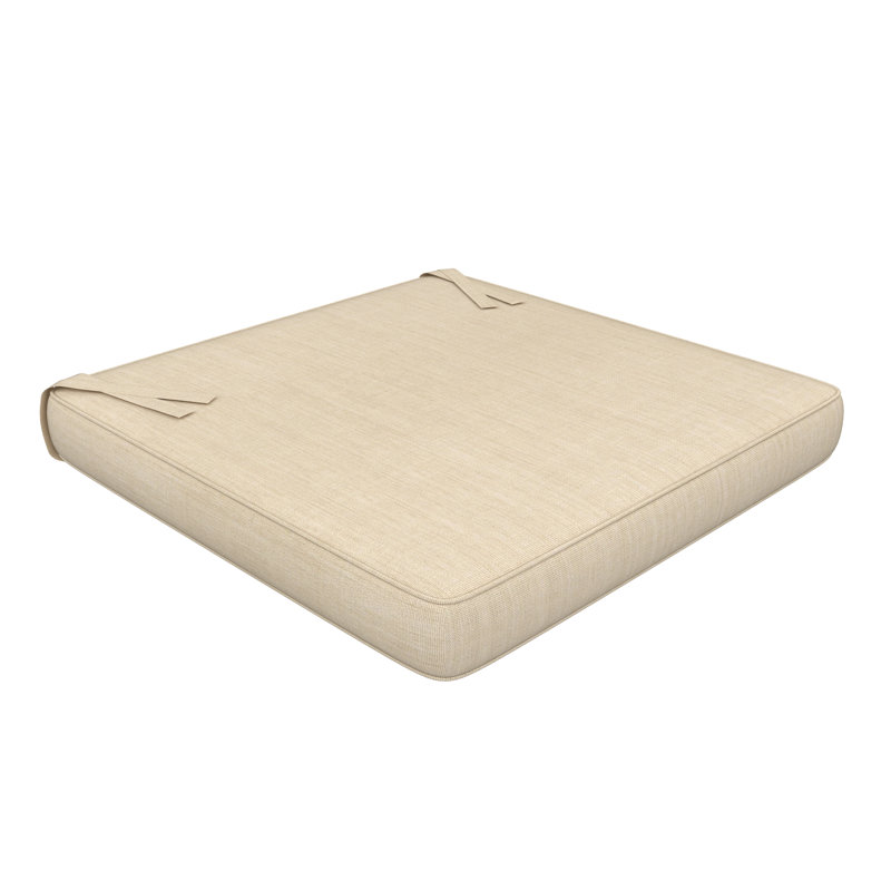 Sunbrella Indoor/Outdoor Dining Chair Cushion, 20" W x 20" D, Sunbrella® Canvas Flax