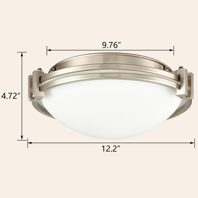 Plafonnier encastré 2 lumières 12,2 po