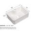 Lavabo vasque rectangulaire blanc en céramique 16 po x 12 po - Accessoire de salle de bain moderne, surface rectangulaire résistante aux acides, blanc