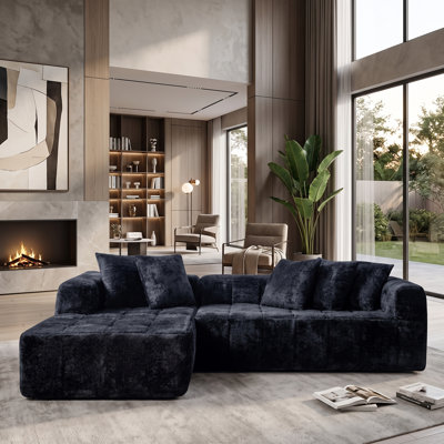 Canapé d'angle modulaire moderne Cloud 4 places avec méridienne en L (107,9 po)

Points forts du produit