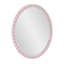 Miroir rond surdimensionné en perles bleu marine brillant-737240231