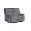 Ensemble de salon inclinable en tissu 3 pièces Albert Gray