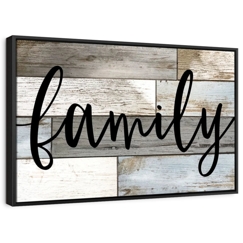 «Wood Style Family», reproduction sur toile, H 43 po x l 29 po