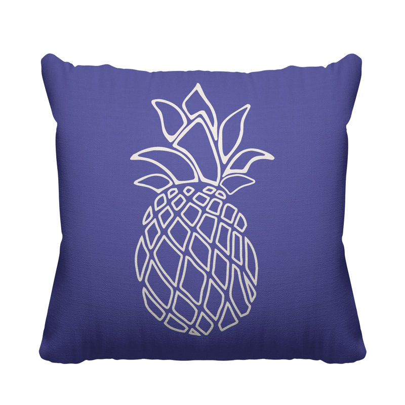 Housse de coussin d'extérieur carré Calico, H 15 po x l 15 po, Iris