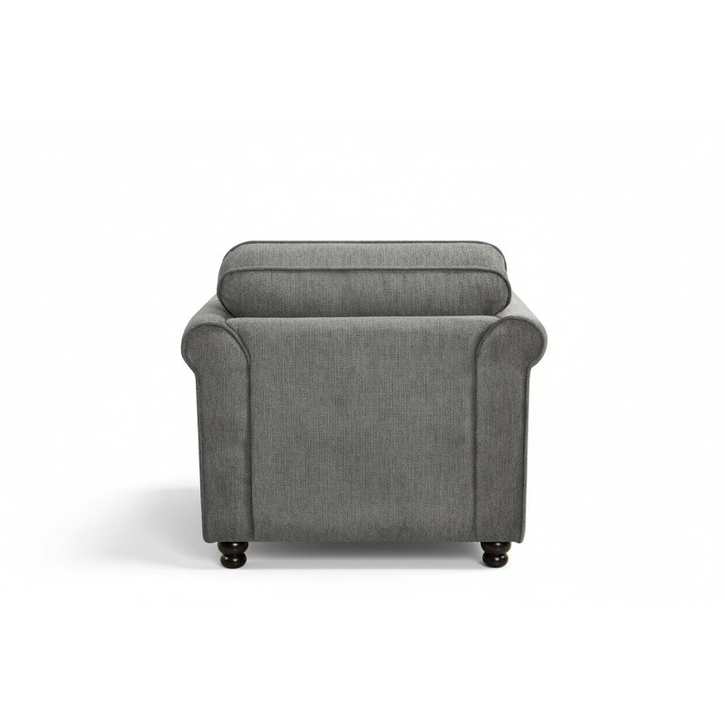 Baldemar Upholstered Armchair, Dark Grey