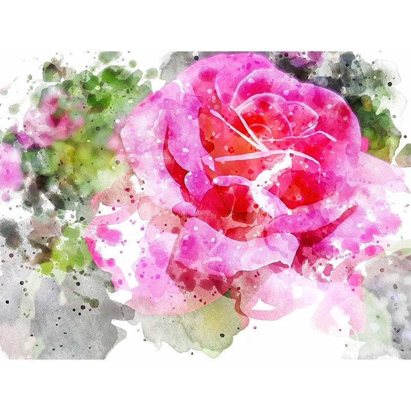 Floral 0824 Print by Chamira Young, Black Framed Paper, 17.25" H x 21.25" W