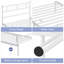 Minimalist Metal Slatted Bed Platform with Arrow Design Headboard-101248775-101364230