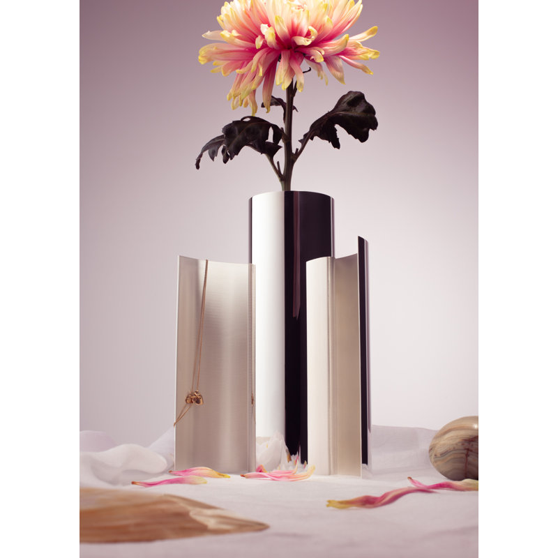 Around Silver Plated Table Vase, Silver/Gold