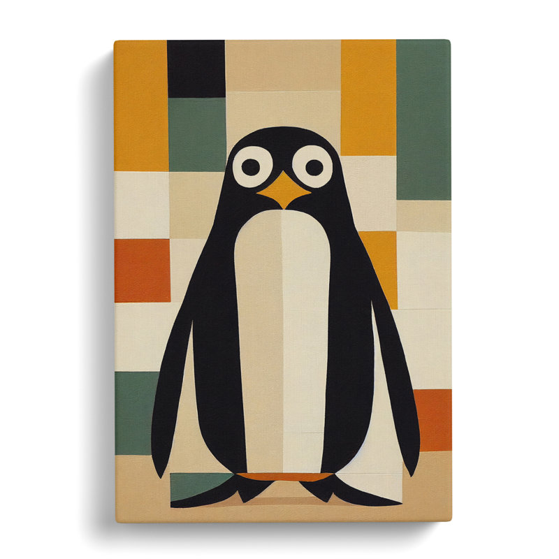 Deseret Penguin Patchwork - Wrapped Canvas, 50cm H x 35cm W x 3cm D