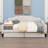 Upholstered Tufted Daybed With Two Drawers