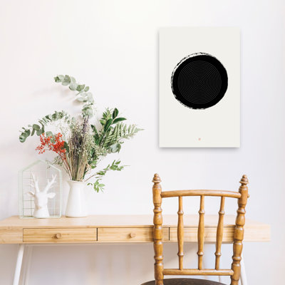 Zen Circle Balance Abstract Contemporary Peaceful Wall Art Print 1 Piece Wrapped Canvas Wall Art