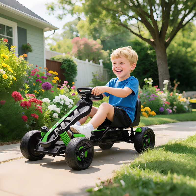 Zoomie Kids Go Kart, Green
