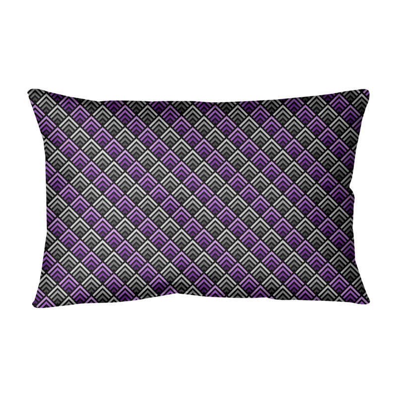 Housse et insert de coussin rectangulaire Katelyn Elizabeth, Polyester / Bourre en polyester, Mauve