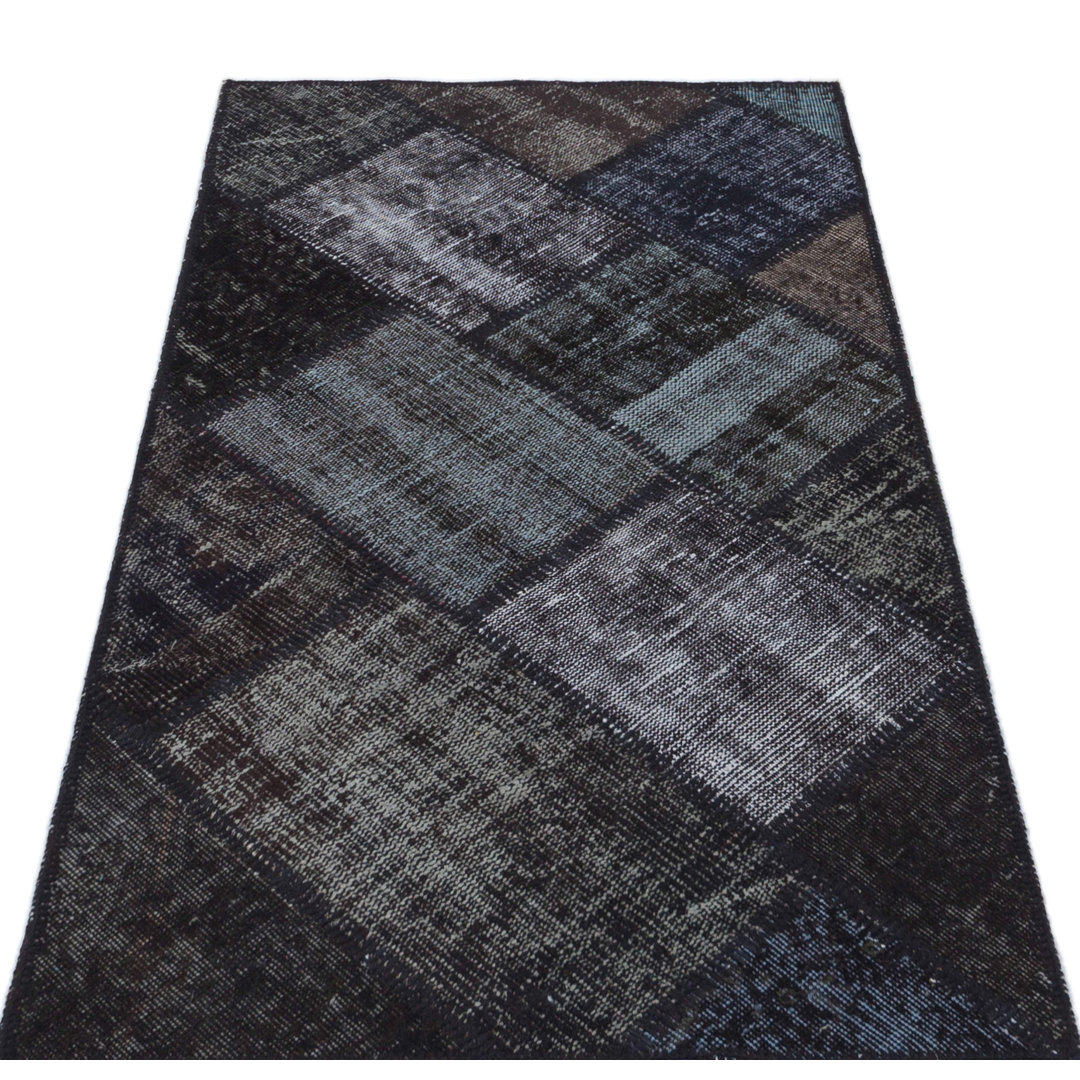 Jeterson Hand Knotted Hand Knotted Gray Area Rug