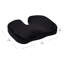 Coussin de siège en mousse viscoélastique Mind Reader, soulagement de la pression ergonomique pour le bureau, la voiture et plus encore, soulage les douleurs de la hanche, du coccyx et de la sciale, L 18 po x l 13,5 po x H 2,75 po, noir
